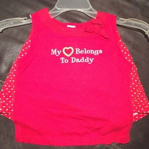 My ❤️  Belongs to Daddy 2 Piece Gymboree Set Sz 4